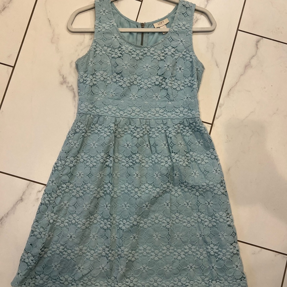 Blue Lace Kids Dress